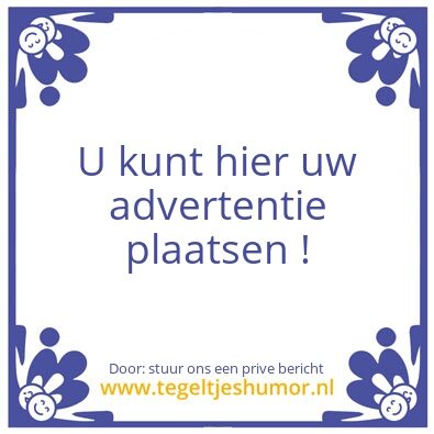 Tegeltje: ADVERTEREN