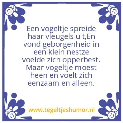 Tegeltje: vogeltje