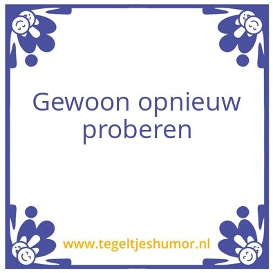 Tegeltje: Print