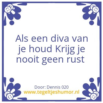 Tegeltje: Diva