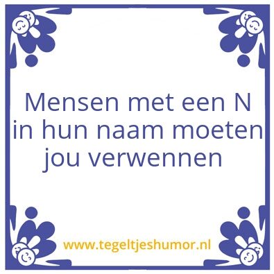 Tegeltje: Verwennen
