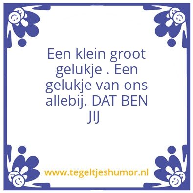 Tegeltje: Wondertje