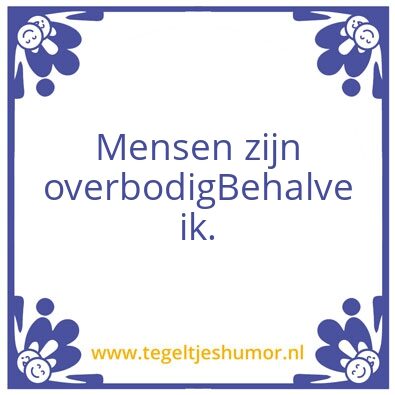 Tegeltje: Mensen