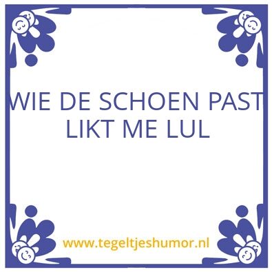 Tegeltje: MANNENHUMOR