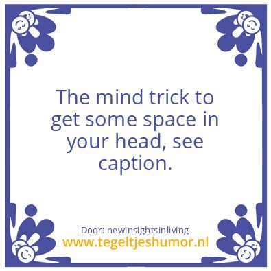 Tegeltje: THE MIND TRICK