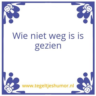 Tegeltje: Tegeltje