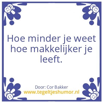 Tegeltje: weten