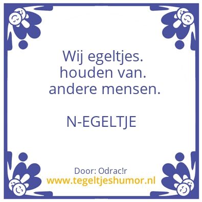 Tegeltje: Andere mensen