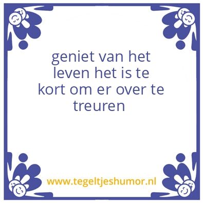 Tegeltje: het leven