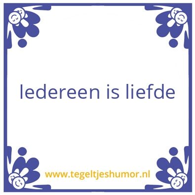 Tegeltje: Liefde