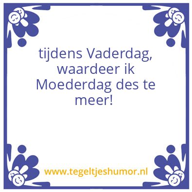 Tegeltje: Ouderdag