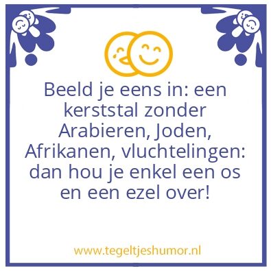 Tegeltje: Kerststal zonder…