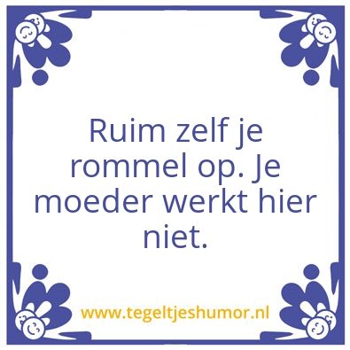 Tegeltje: Rommel