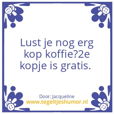 Tegeltje: Koffie