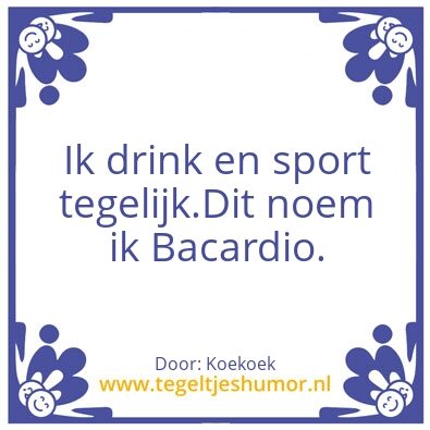 Tegeltje: Bacardio
