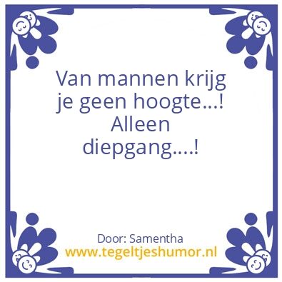 Tegeltje: Man!
