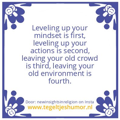 Tegeltje: lose your old life to level up