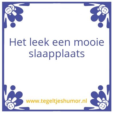 Tegeltje: Plaats