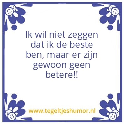Tegeltje: De beste