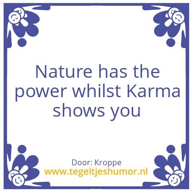 Tegeltje: Karma