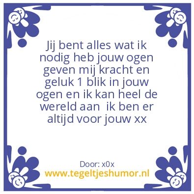 Tegeltje: jij