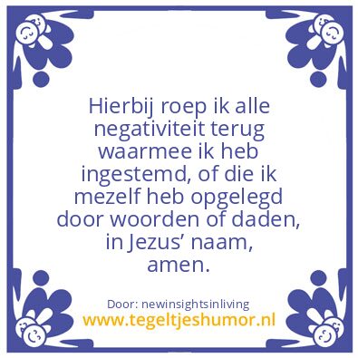 Tegeltje: prayer
