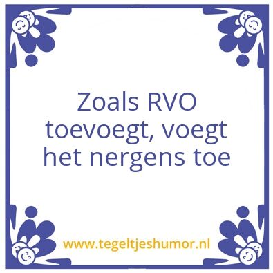 Tegeltje: RVO