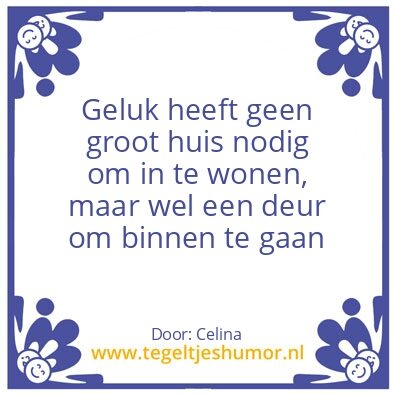 Tegeltje: Geluk