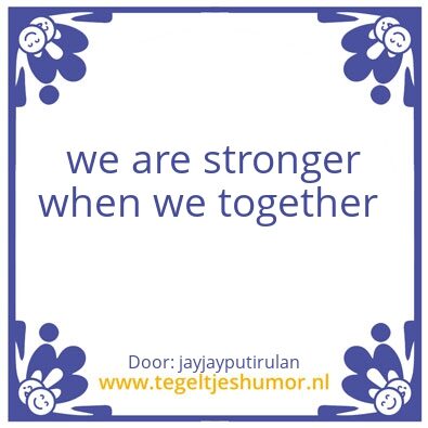 Tegeltje: Ouderen brief