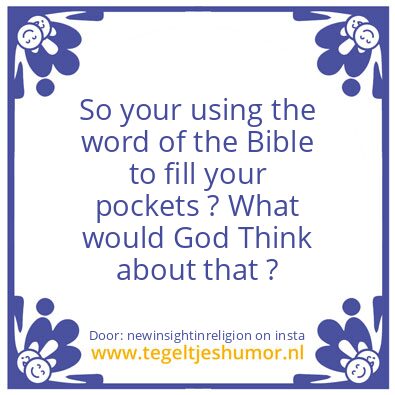 Tegeltje: Using the word of the Bible ..