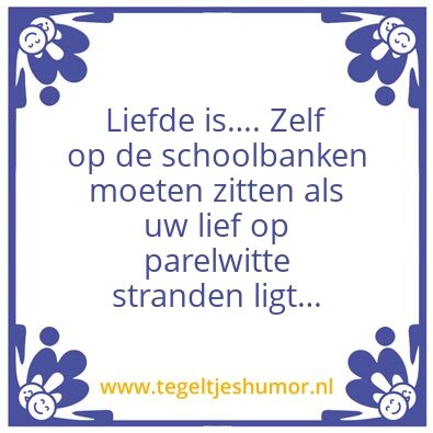 Tegeltje: Liefde is