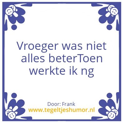 Tegeltje: Werk