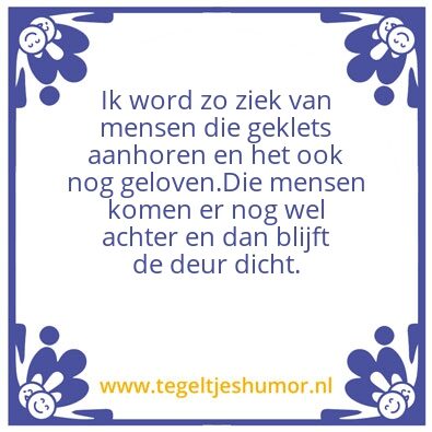 Tegeltje: Ziek