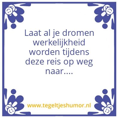 Tegeltje: Reis