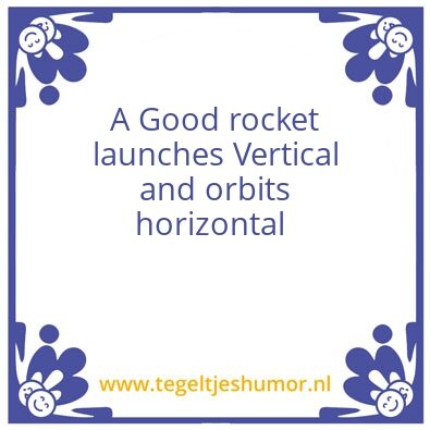 Tegeltje: Rocket humour
