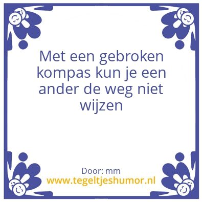 Tegeltje: kompas