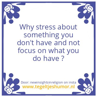 Tegeltje: Less Stress = More Life