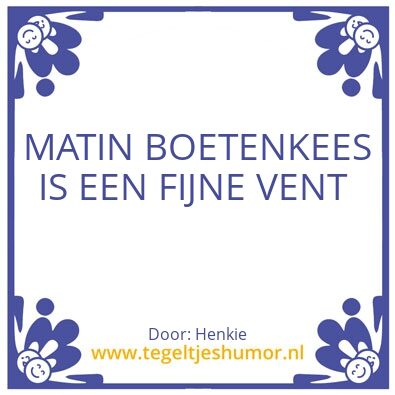 Tegeltje: Boet