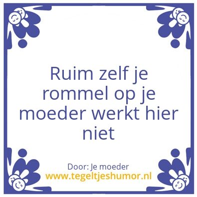 Tegeltje: Rommel
