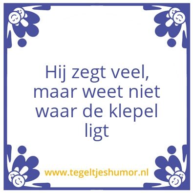 Tegeltje: Klepel