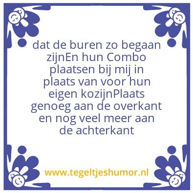 Tegeltje: Altijd fijn