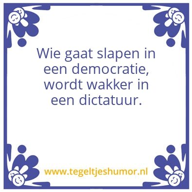 Tegeltje: Democratie