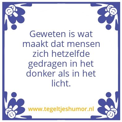 Tegeltje: Geweten