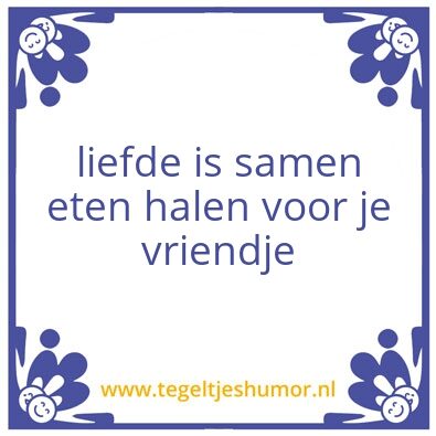 Tegeltje: eten