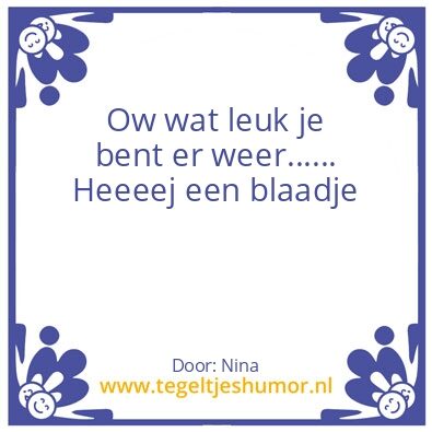 Tegeltje: Nina