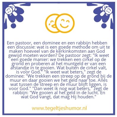 Tegeltje: Pastoor, dominee en rabbijn