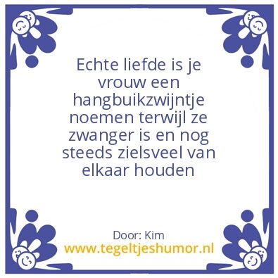Tegeltje: Echte liefde