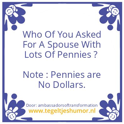 Tegeltje: Pennies ..