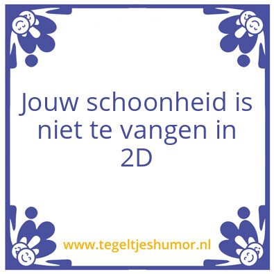 Tegeltje: Oneline
