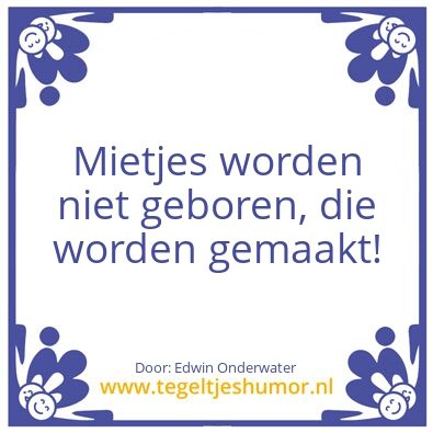 Tegeltje: Tegeltje